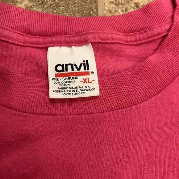 Vintage Minnesota Floral Heart T Shirt Pink Anvil XL 90s USA Made - Picture 4 of 7